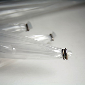 cooked chill bags clipped on one end