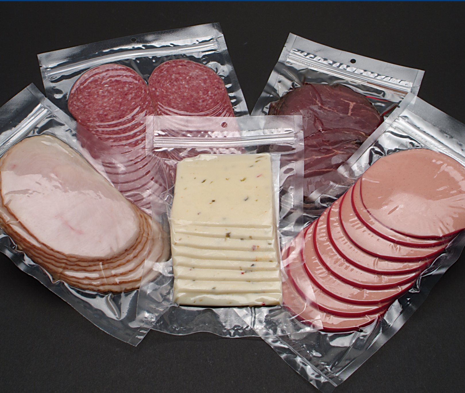 Clear zipper vacuum pouches